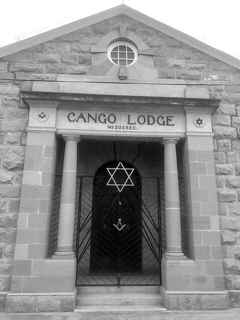 The entrance to the Cango Masonic Lodge in Rus Street