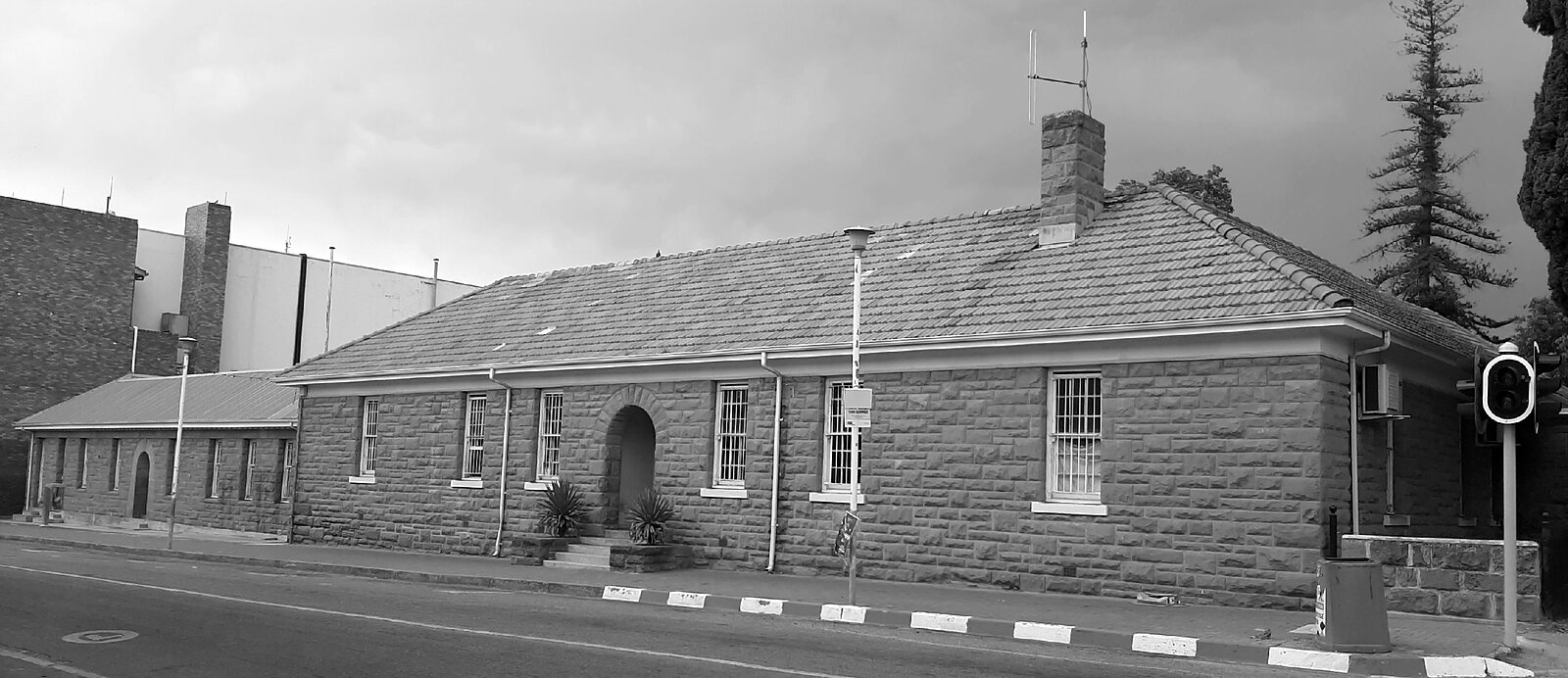 The magistrate’s offices and courthouse, seen down High Street