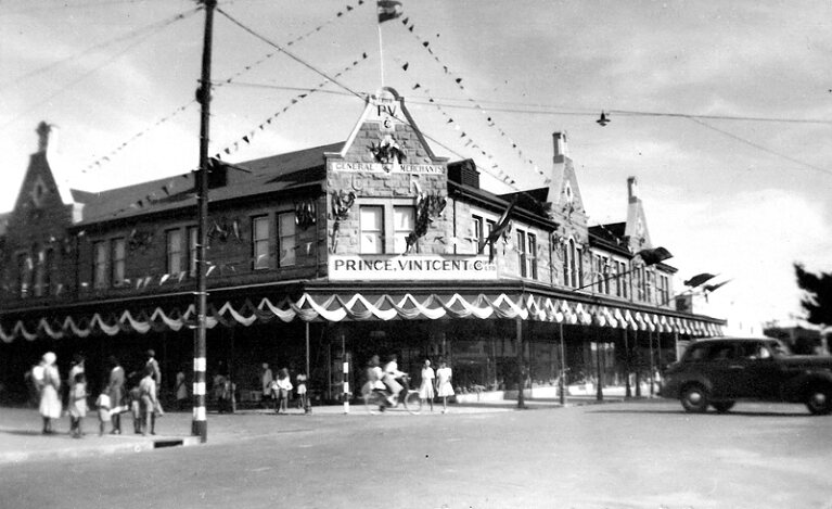 The Prince, Vintcent & Co. departmental store on the corner