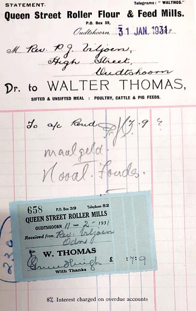 A second Thomas invoice from the mill